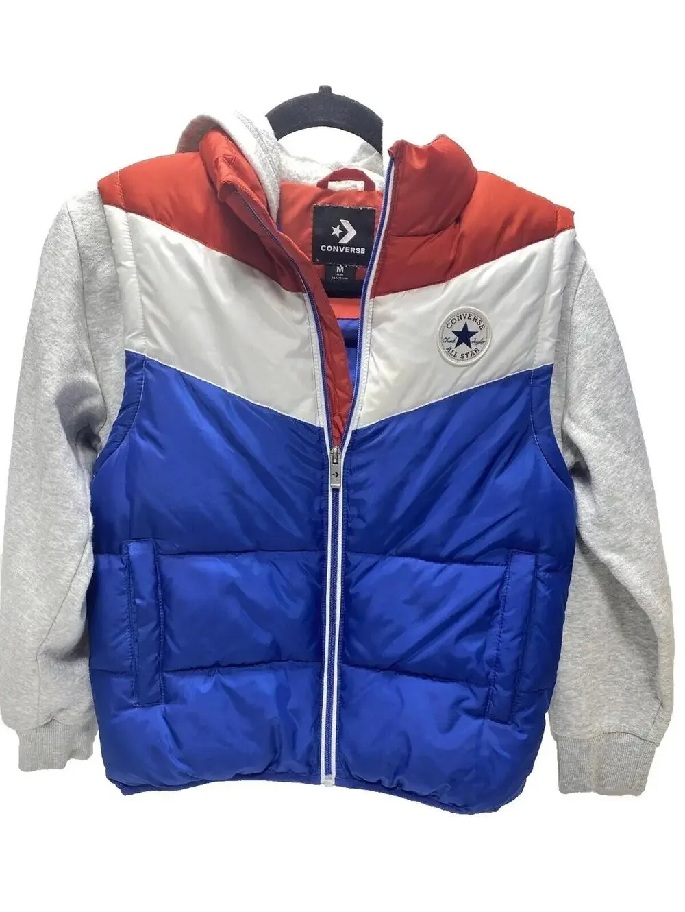 Converse All Star Boys Medium Vest As Is Stain On Sleeve Preowned Condition